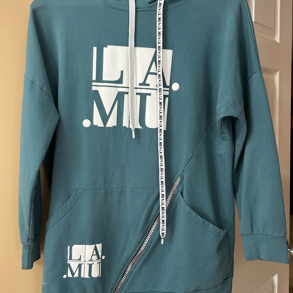 Teal Men's Hoodie - LA MU
